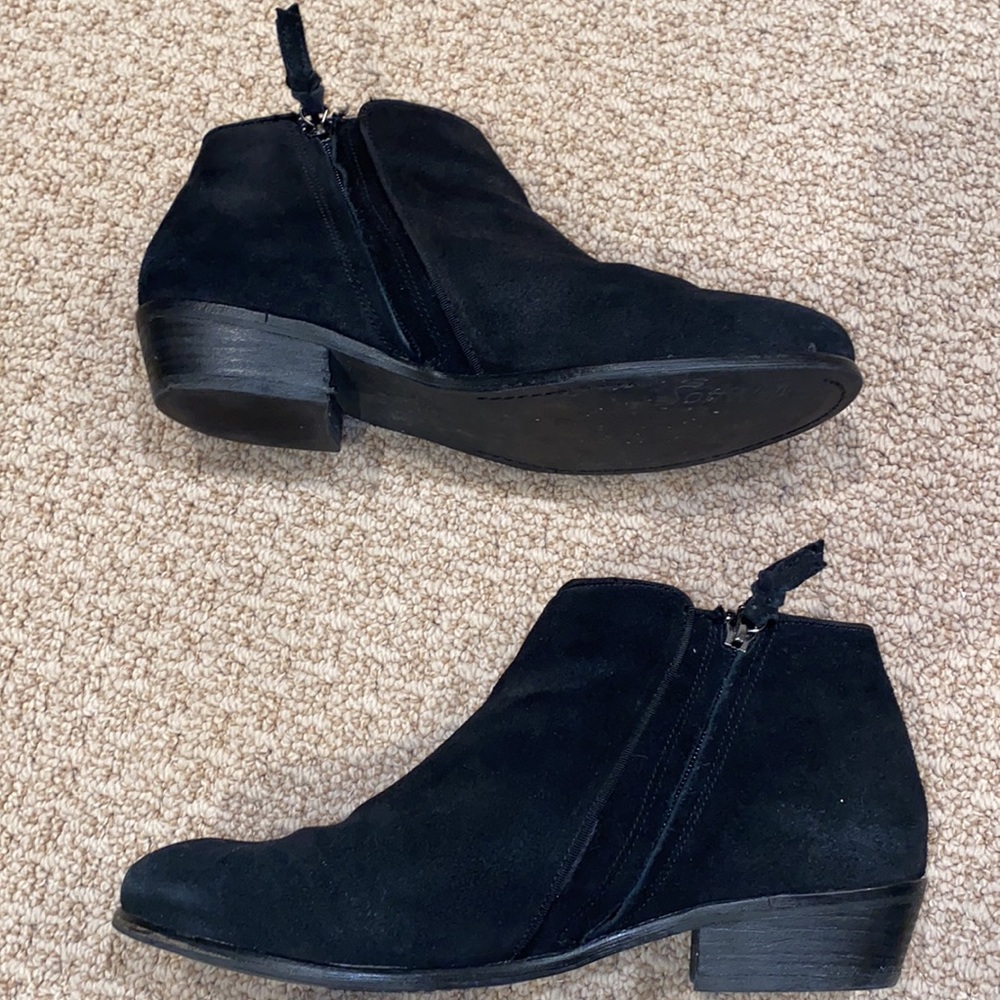 SoftWalk Black Suede Booties